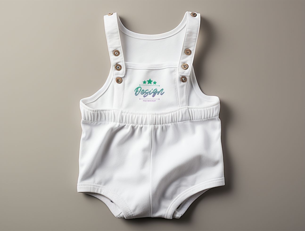 AI generated Editable baby bodysuit mockup PSD template