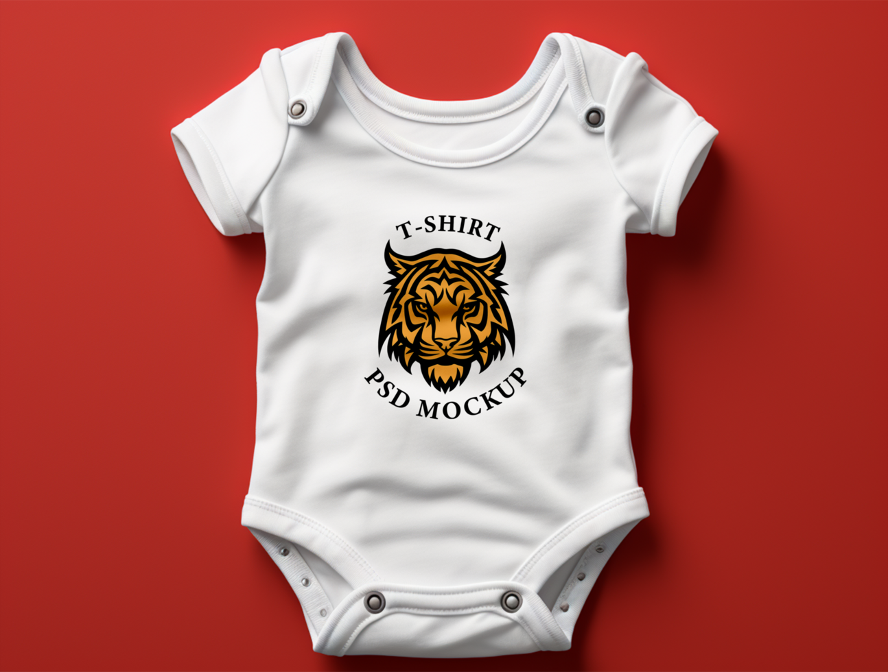 AI generated Baby bodysuit mockup design psd