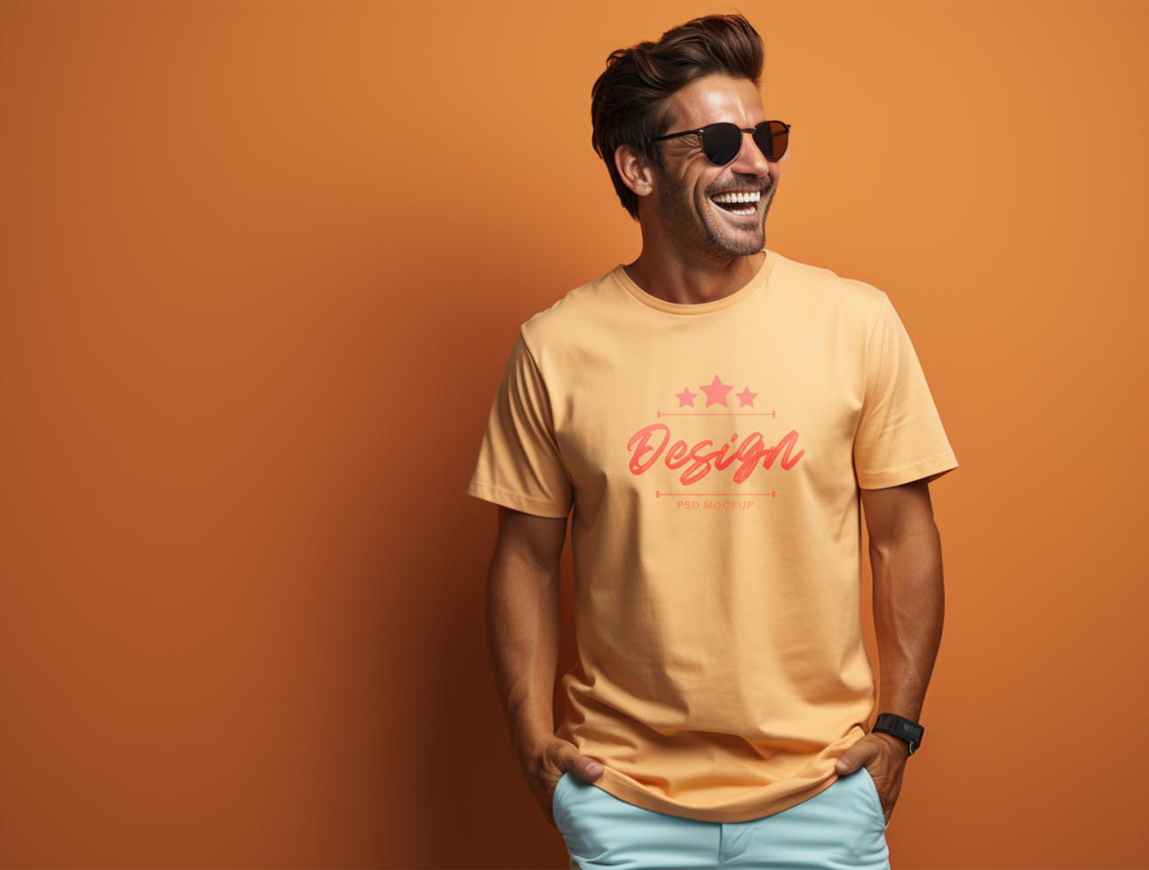 AI generated Sweatshirt mockup design PSD template
