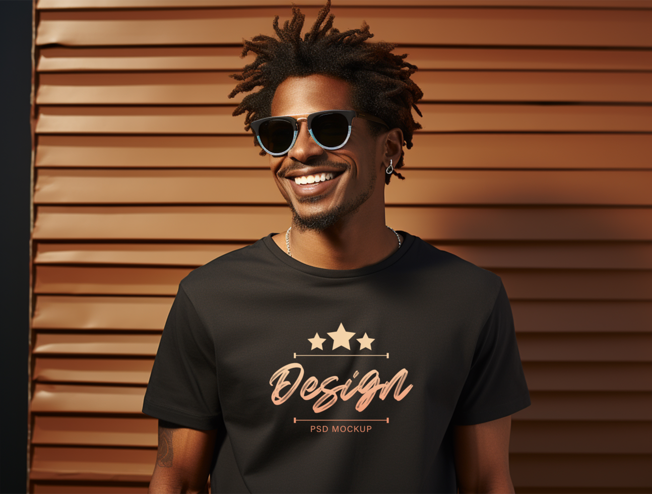 AI generated Editable tshirt mockup PSD template
