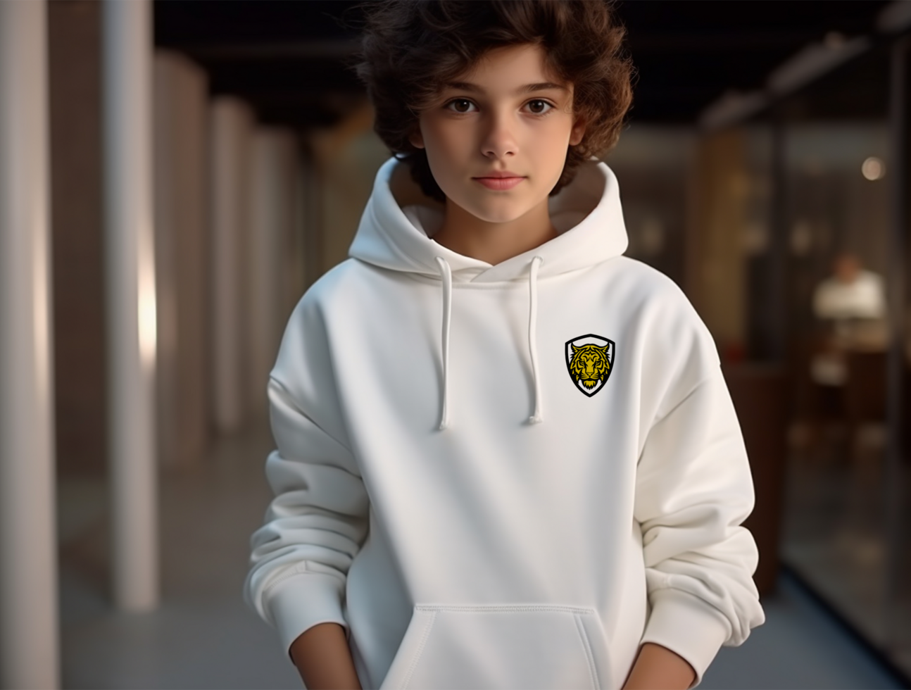 AI generated Editable hoodie mockup PSD template