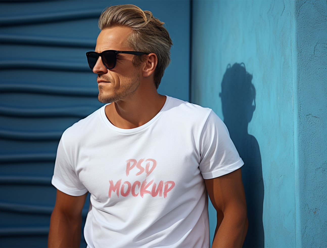 AI generated Editable tshirt mockup PSD template