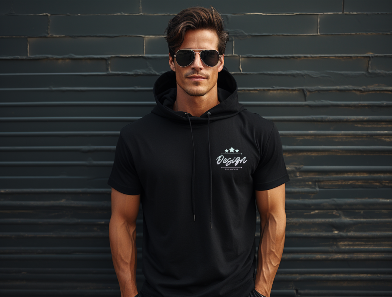 AI generated Editable hoodie mockup PSD template