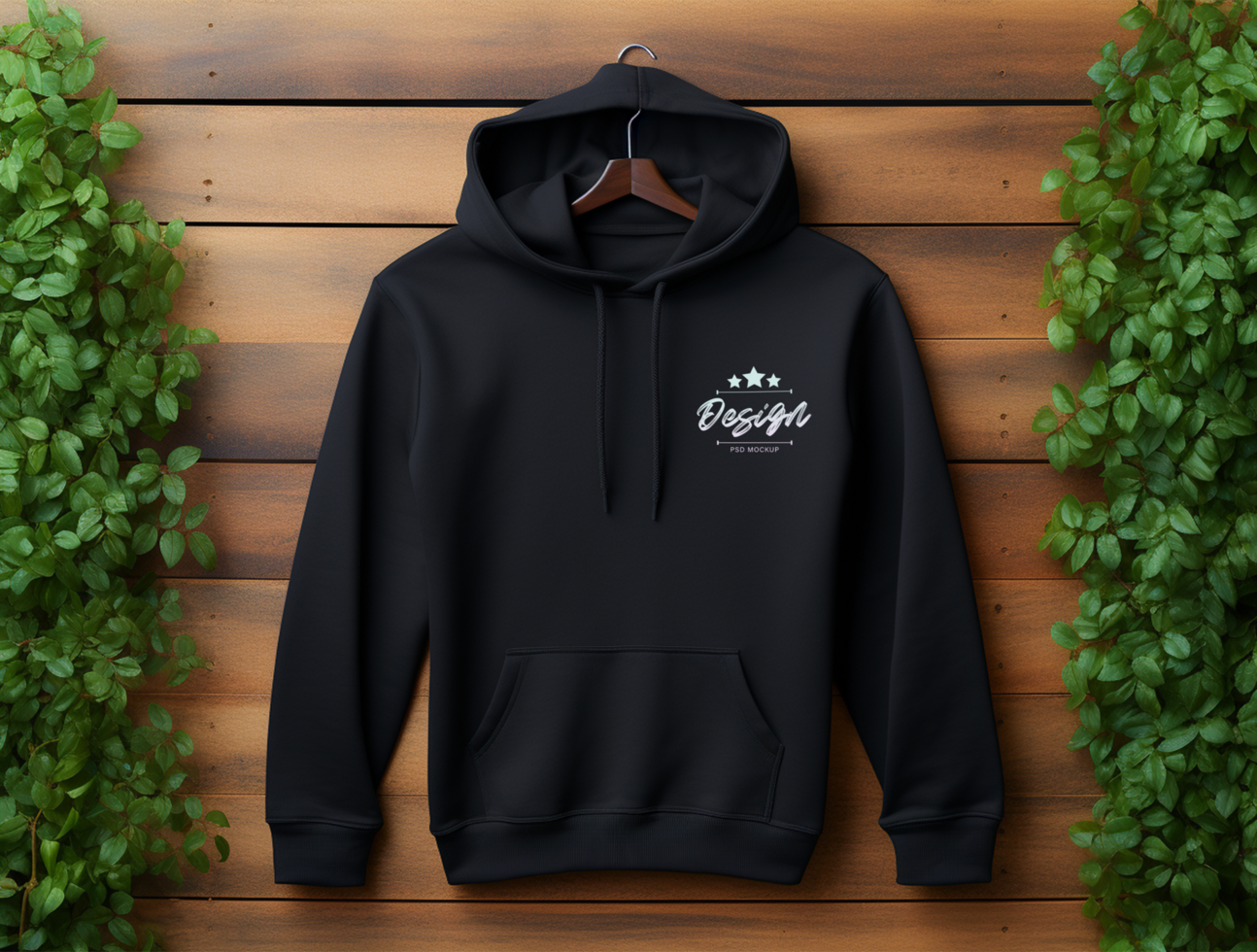 AI generated Editable hoodie mockup PSD template
