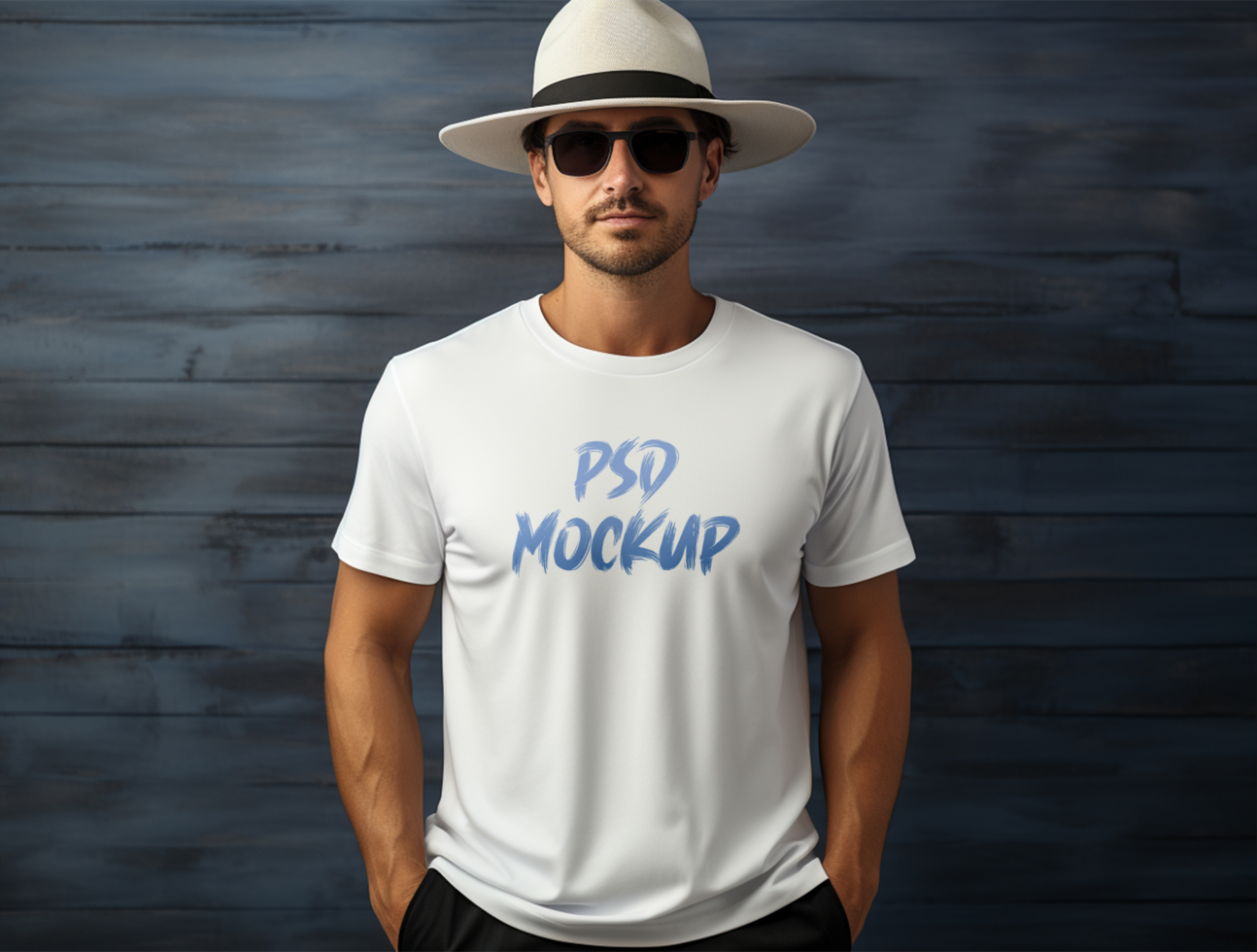 AI generated Editable tshirt mockup PSD template