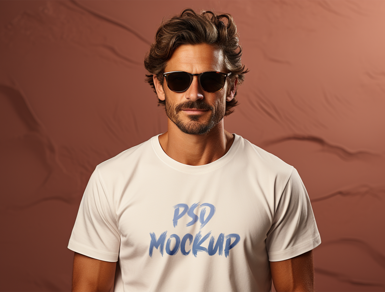 AI generated Editable tshirt mockup PSD template