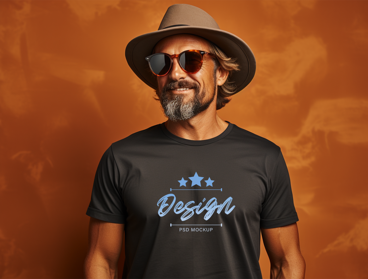 AI generated Editable tshirt mockup PSD template