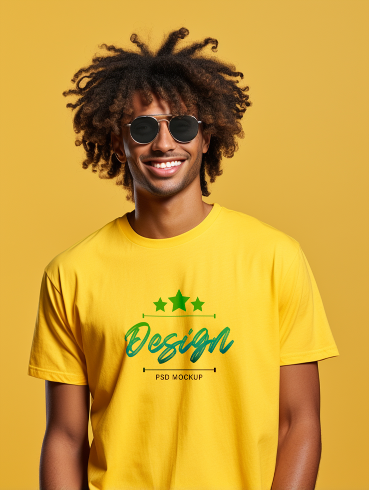 AI generated T-shirt mockup design PSD template