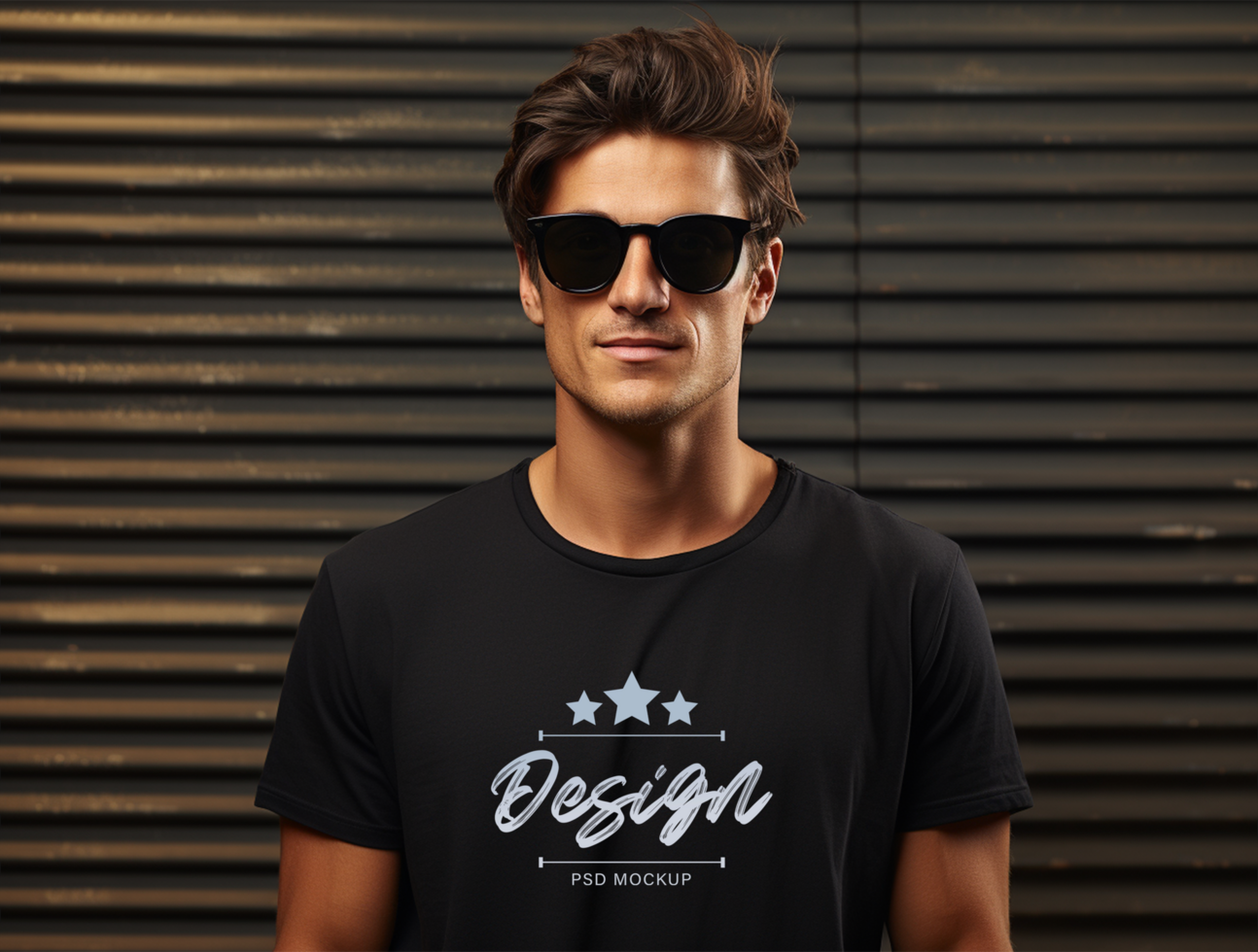 AI generated Editable tshirt mockup PSD template