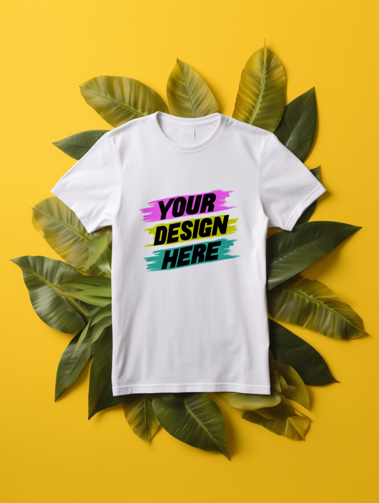 AI generated white T-shirt mockup design psd