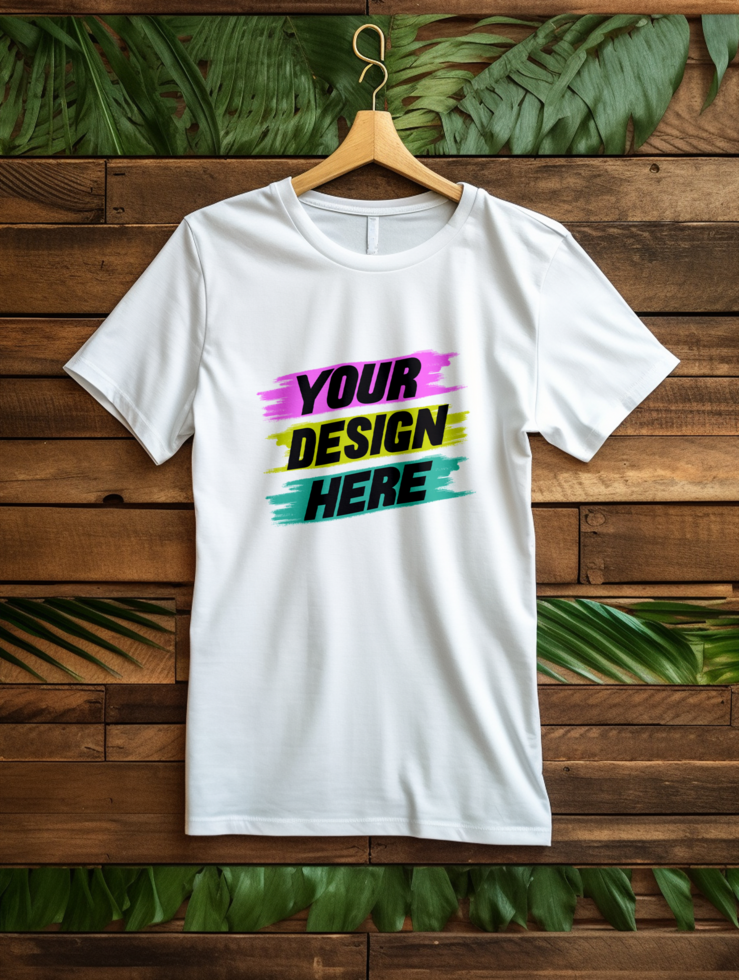 AI generated white T-shirt mockup design psd