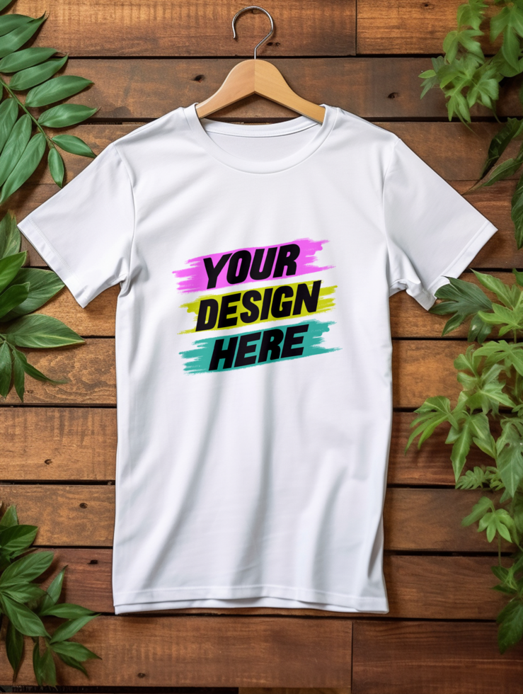 AI generated T-shirt mockup design PSD