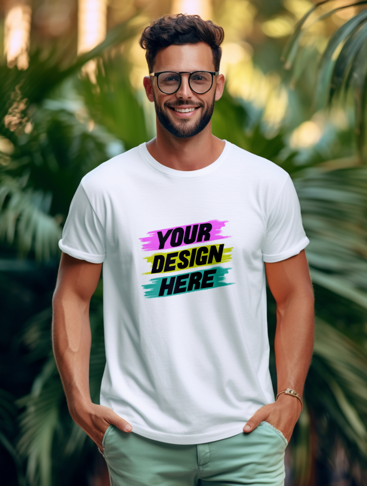 AI generated T-shirt mockup design PSD