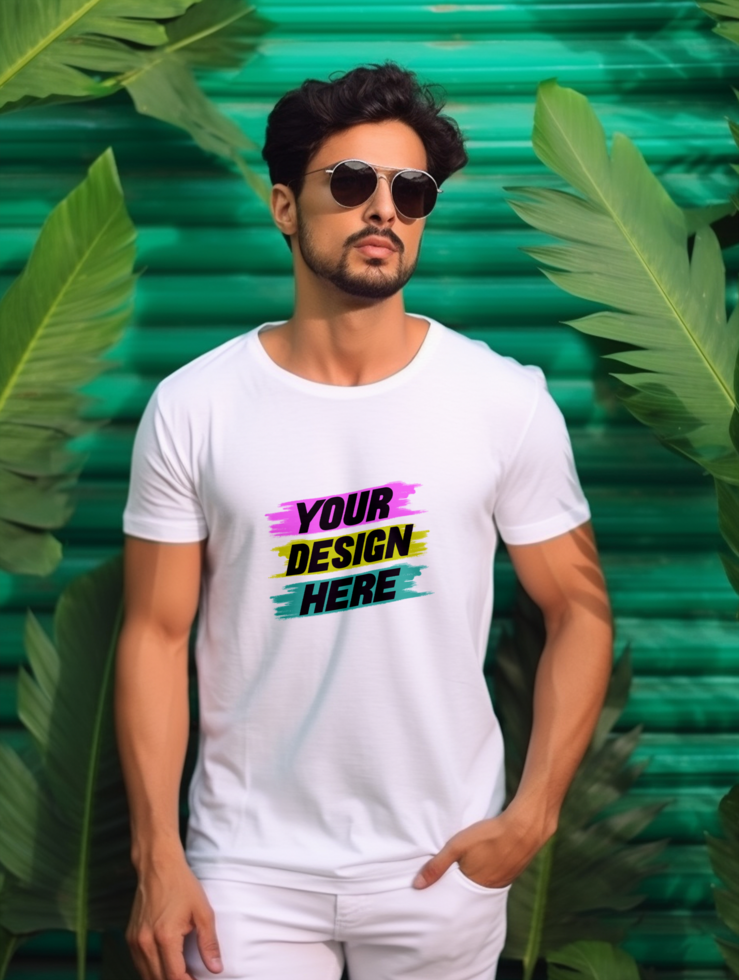 AI generated T-shirt mockup design PSD