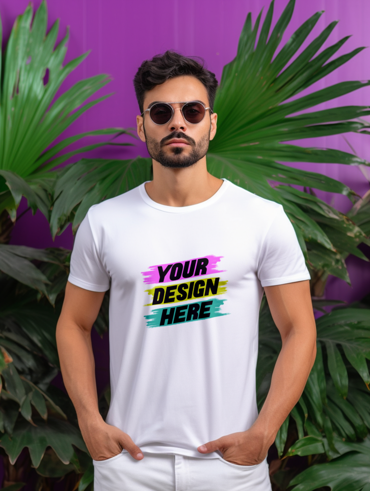 AI generated T-shirt mockup design PSD