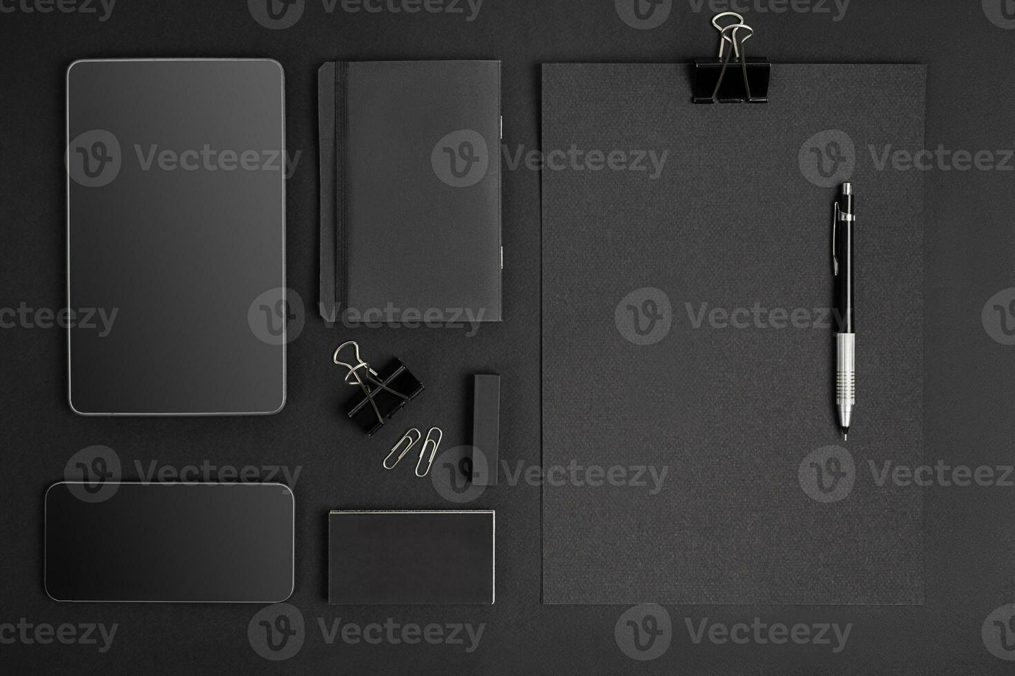 Black branding mockup photo