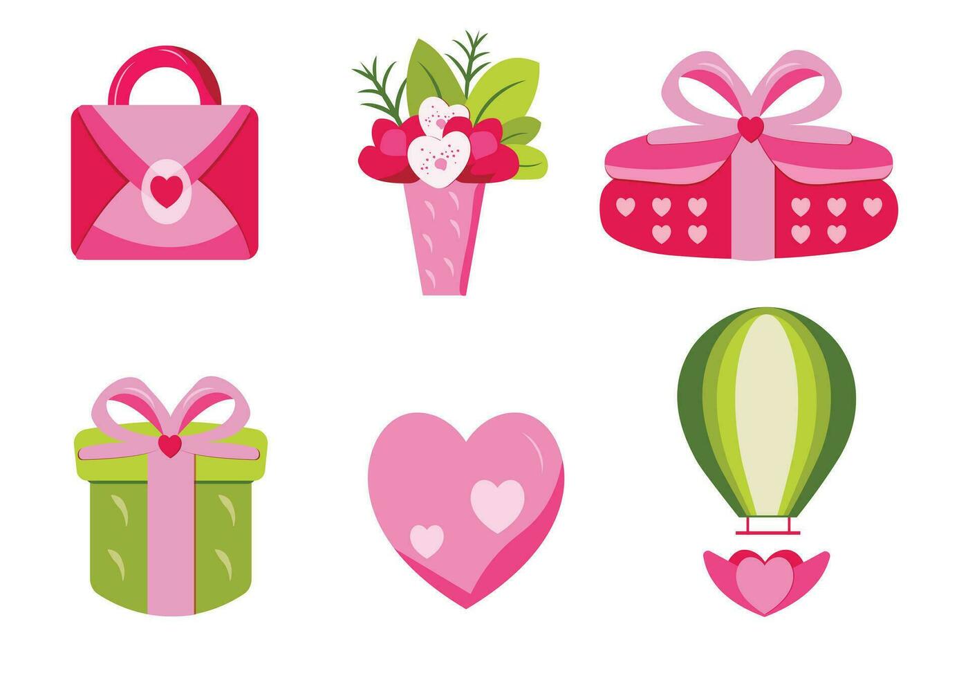 Valentines day icons vector