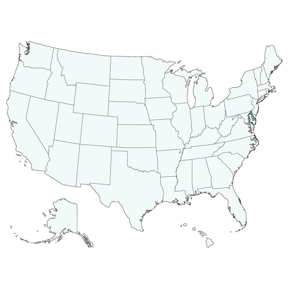 Delaware mapa. mapa de Delaware mapa, Estados Unidos mapa bandera vector