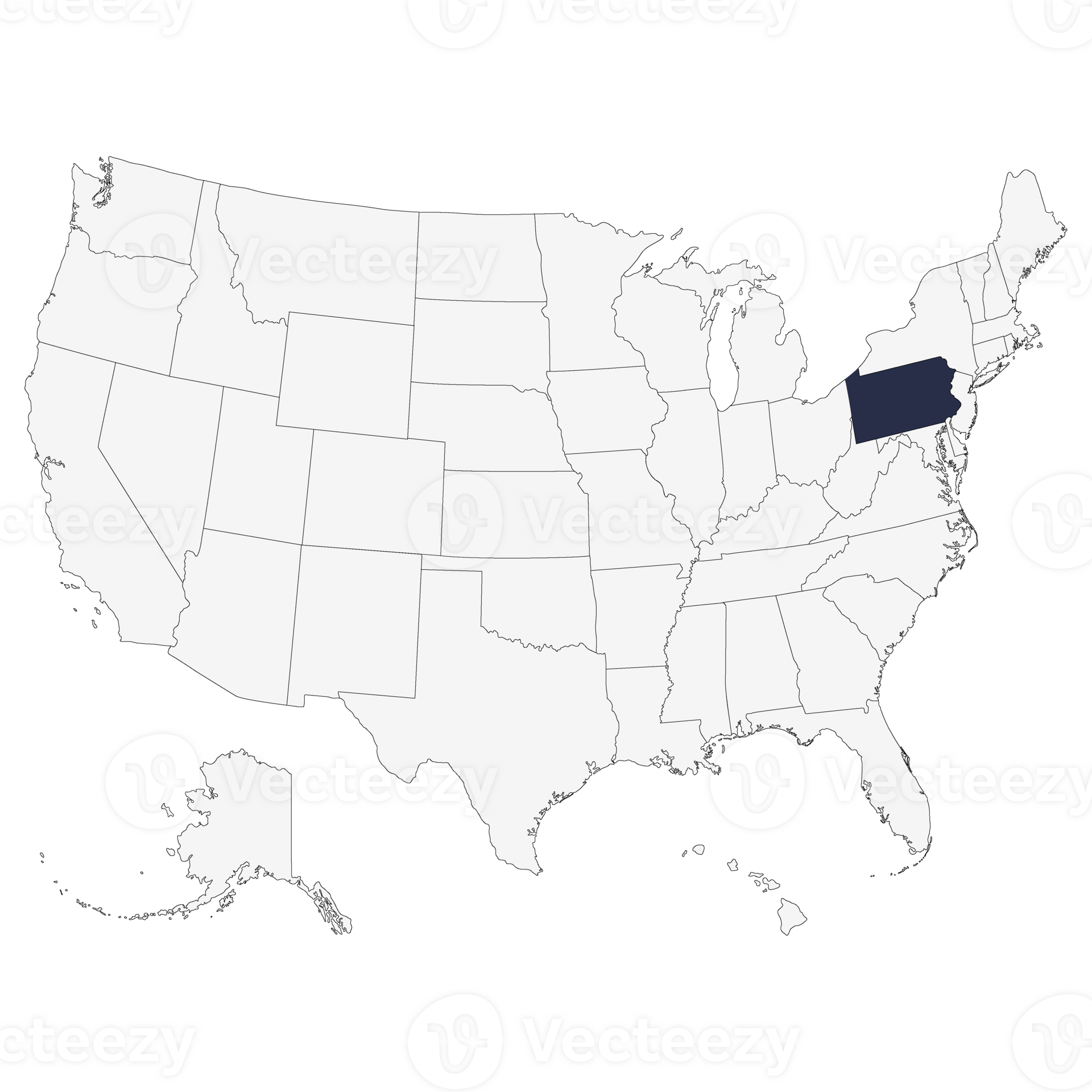 Map of Pennsylvania. USA map. 34941193 PNG