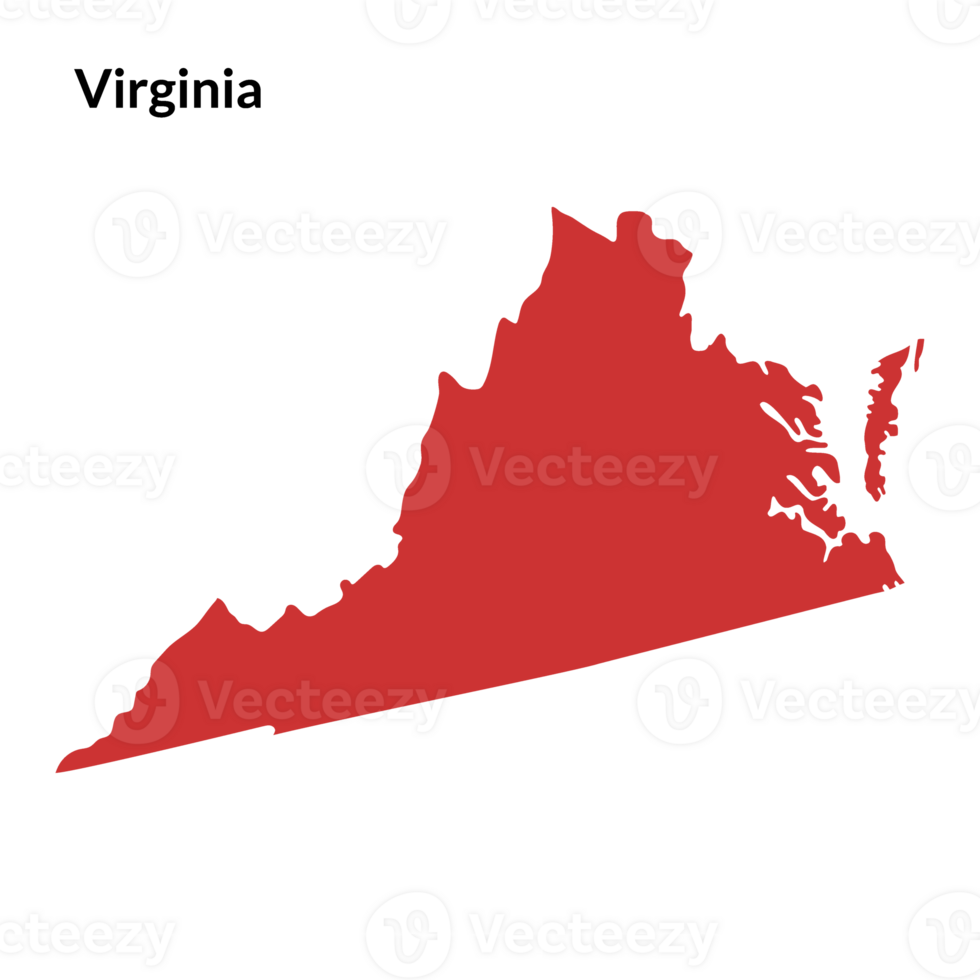 State of Virginia, VA. USA map png