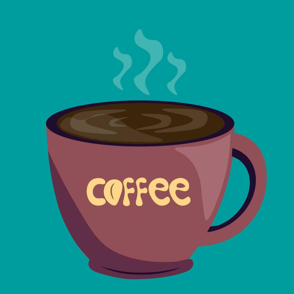 cup of coffee with beans vector