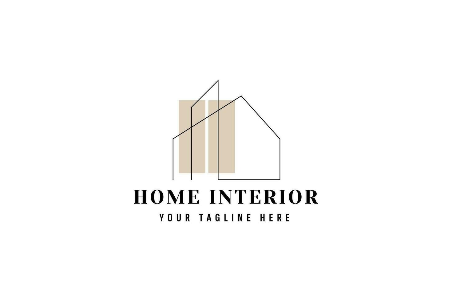 hogar interior logo vector icono ilustración