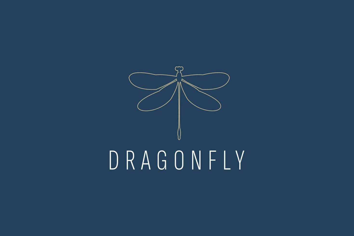 dragonfly logo vector icon illustration