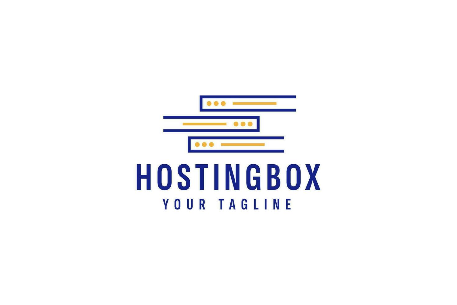 hosting box logo vector icon illustration