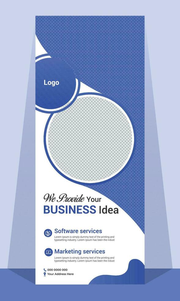 Eye catching business roll up banner design vector