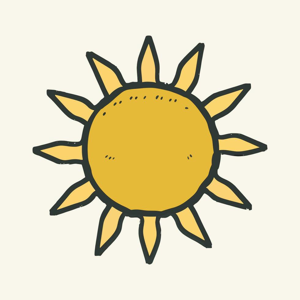 Sun clipart vector. sun sticker vector icon