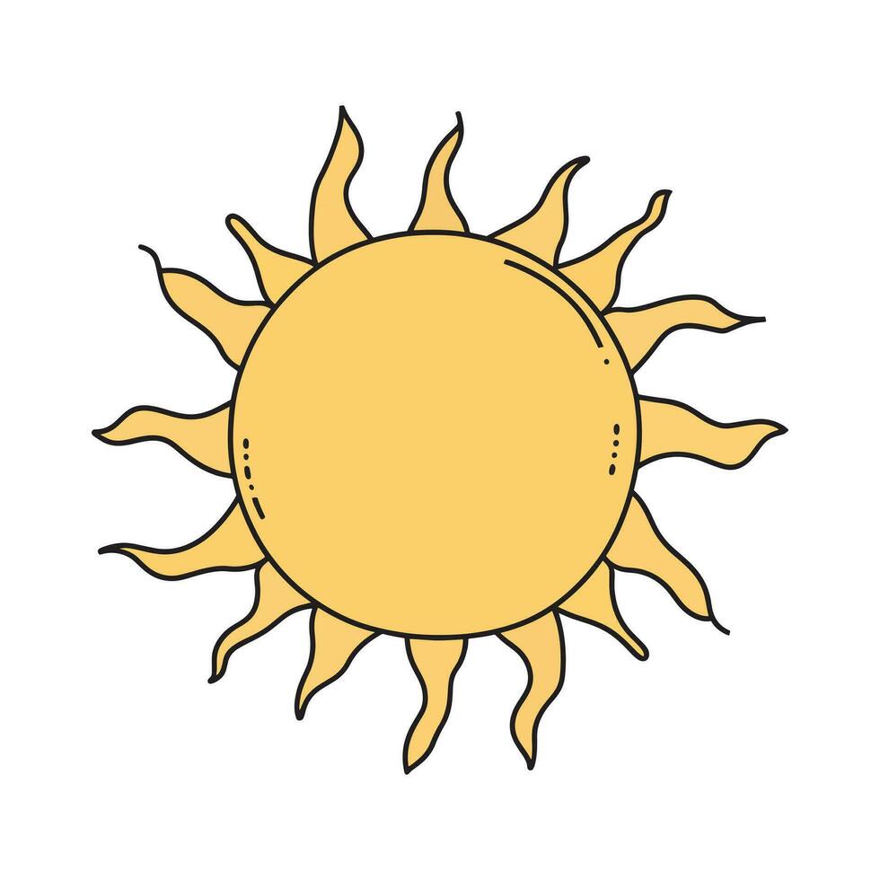 Sun clipart vector. sun sticker vector icon