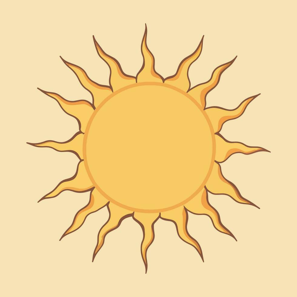 Sun clipart vector. sun sticker vector icon