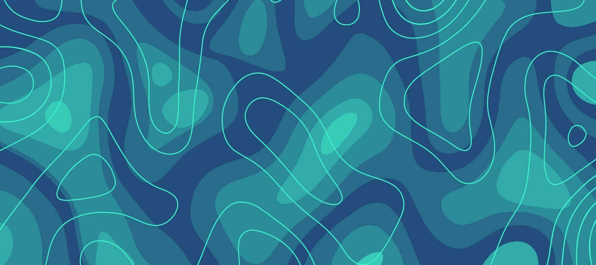 Abstract Green Contour Pattern background Wallpaper vector