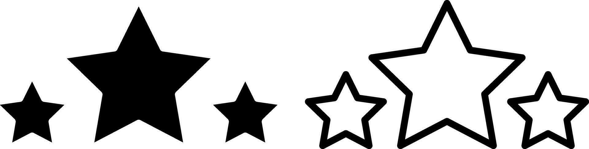 clasificación icono, estrella firmar símbolo en línea, glifo y línea estilo. vector ilustración