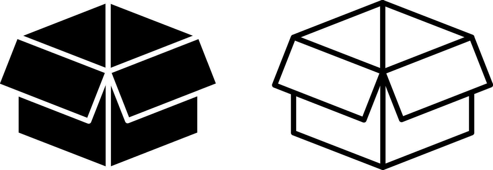 cargo box icon, delivery package sign symbol, glyoh and line style. Vector illustration