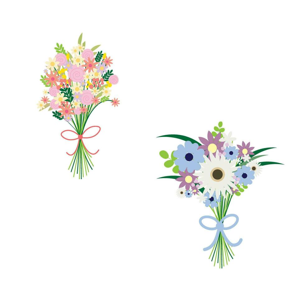 Spring Flower Bouquets vector