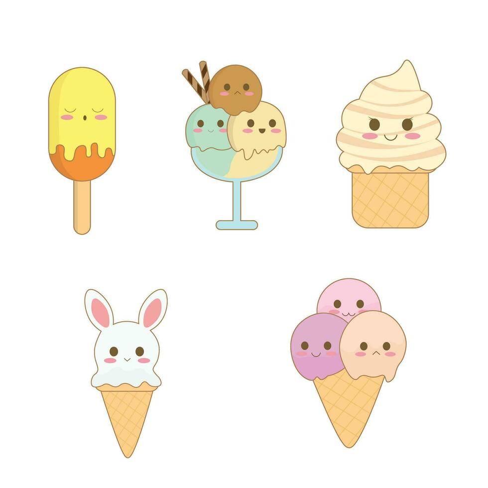 Cute Ice cream vector