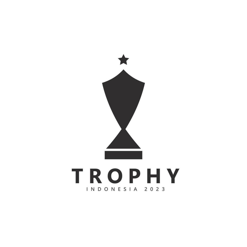 Champions trophy for winner award logo design inspiration vector