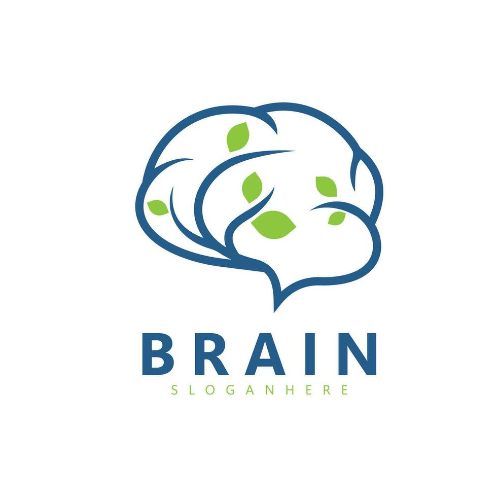 Brain tree logo design inspiration vector icon