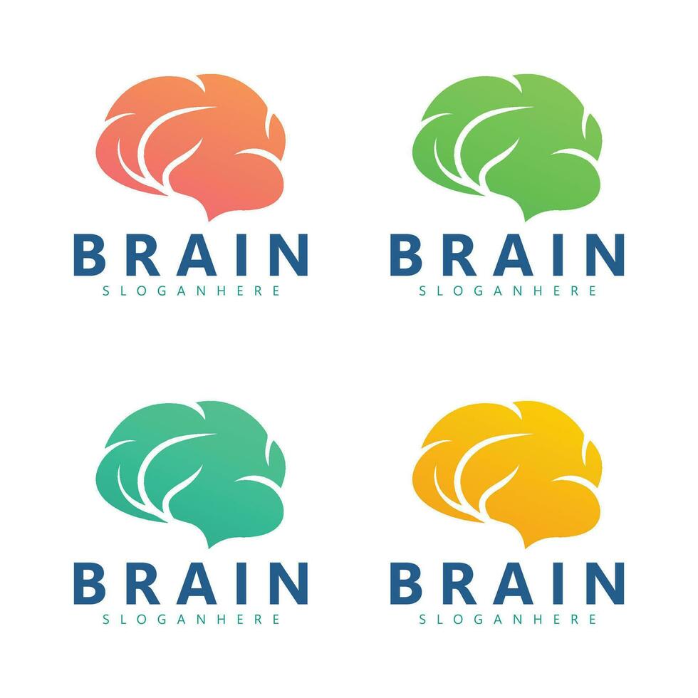 Brain tree logo design inspiration vector icon