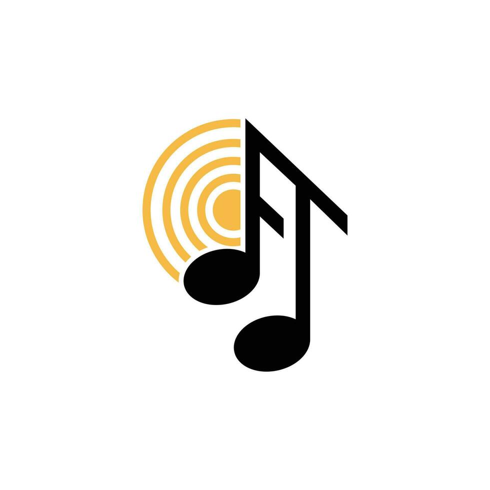 Music audio wave logo template design vector icon illustration