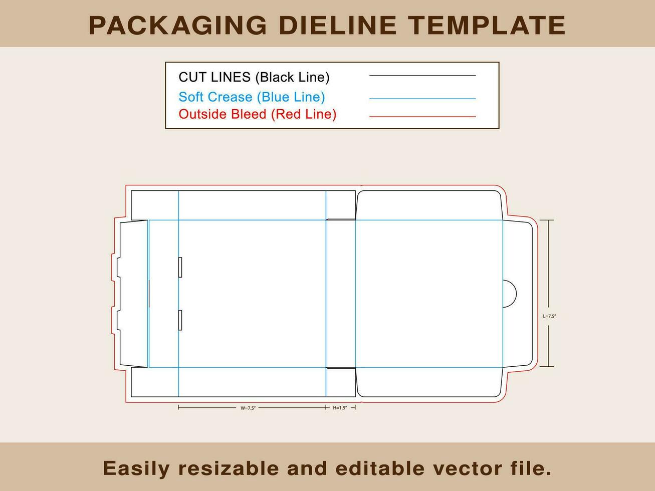 Pizza caja dieline modelo vector