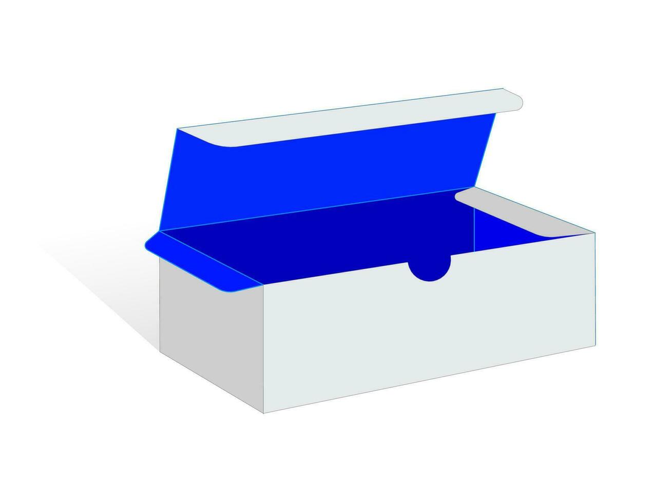 regalo caja dieline modelo vector