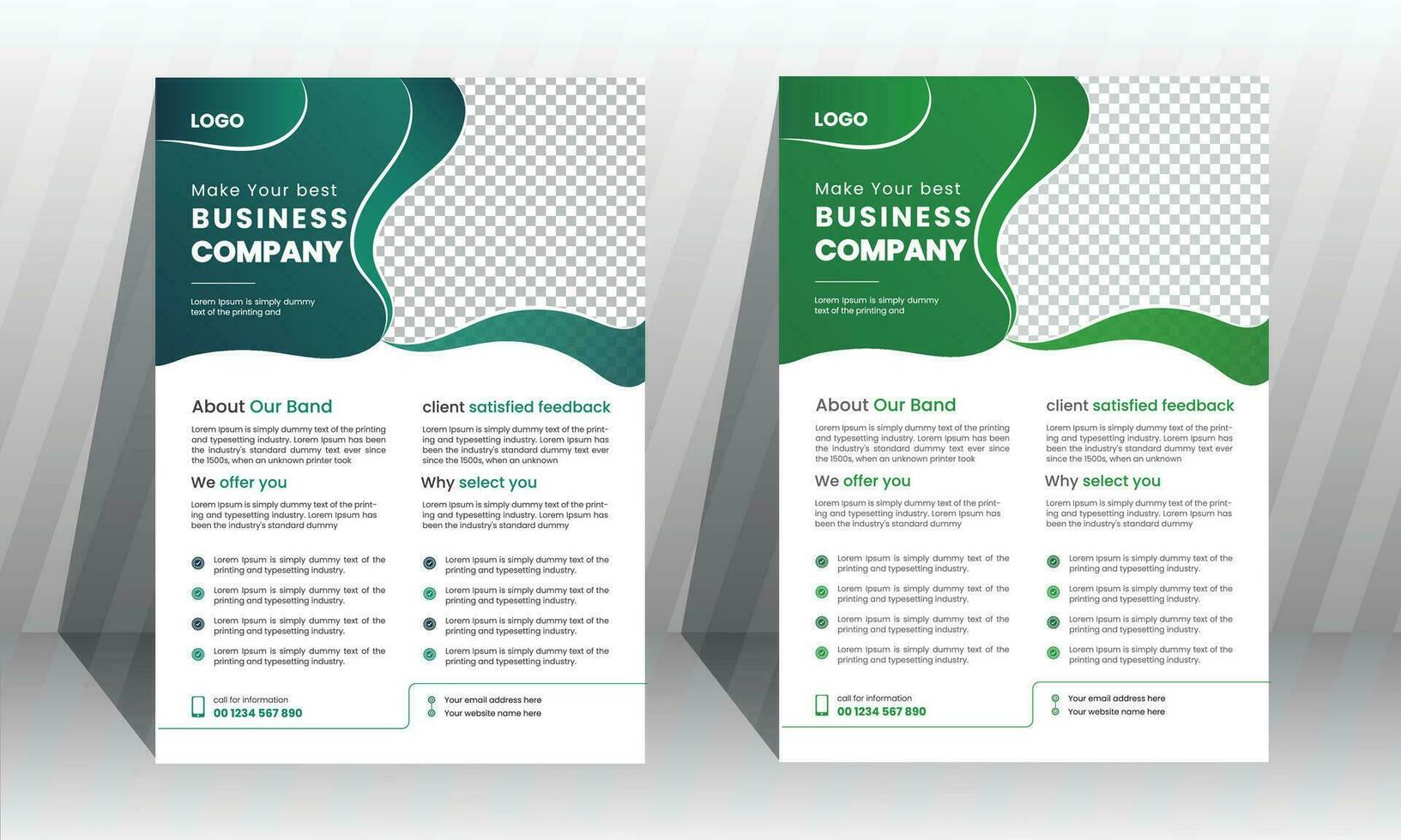 Corporate Business Flyer poster design pamphlet brochure cover design layout background, two colors scheme, vector template in A4 size - Vector