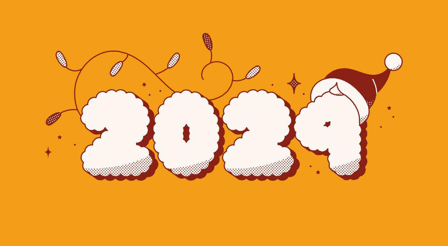 maravilloso Navidad trama de semitonos poner áspero pegatina texto 2024. vector