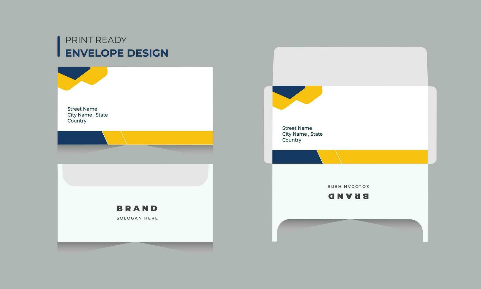 Corporate envelope template or envelope design Free Vector 34942585