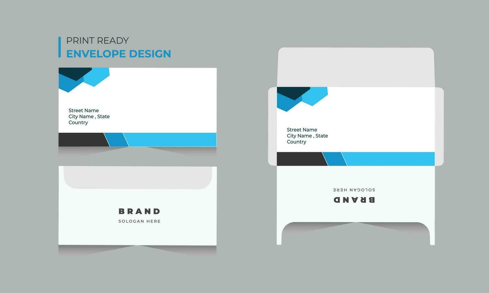Corporate envelope template. Modern and creative envelope template Corporate envelope template. Modern and creative envelope template