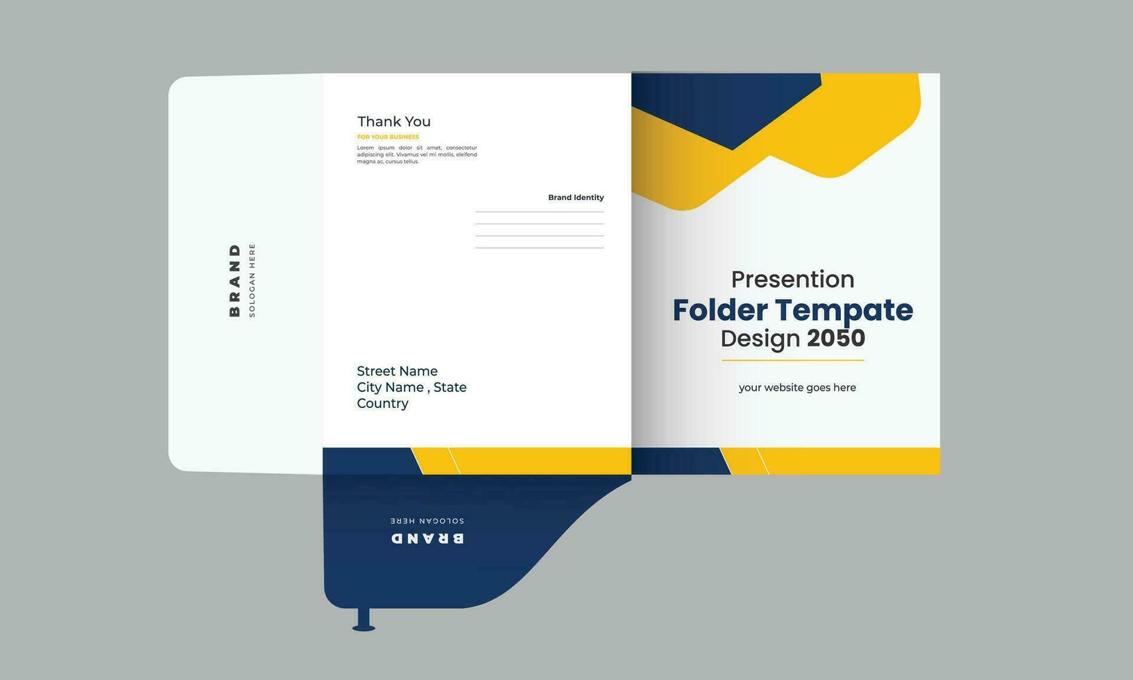 Folder design cover for catalogue brochures layout Free Vector