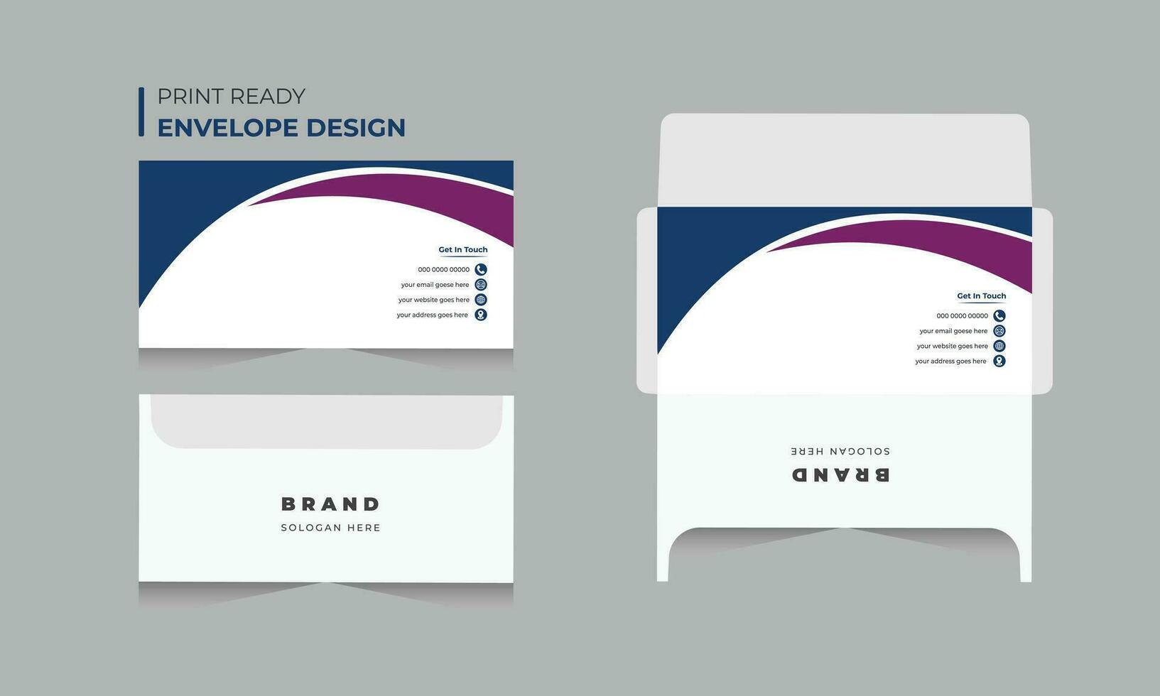 Vector of Paper envelope templates for your project design Free Vector