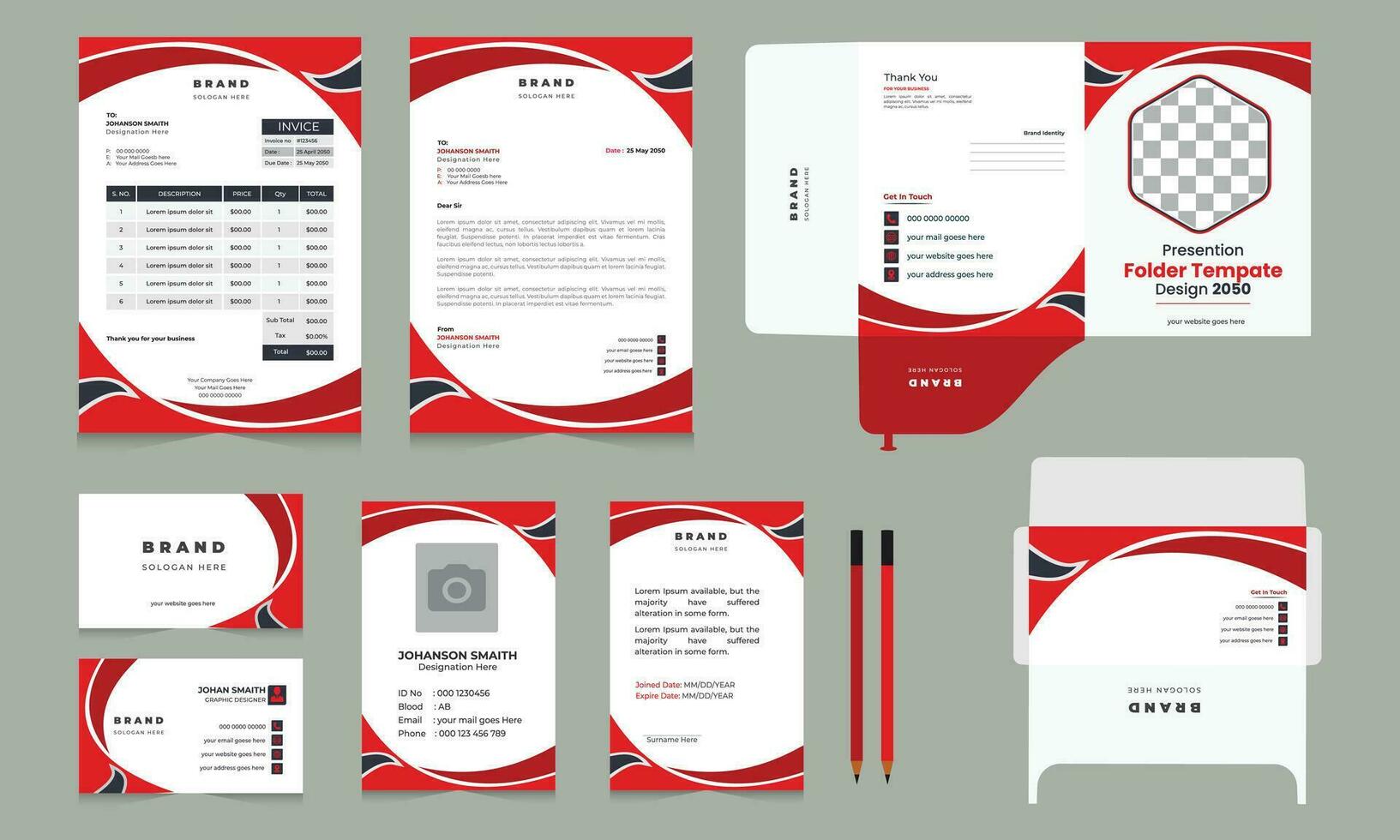 Business Stationery Set Pro Vector